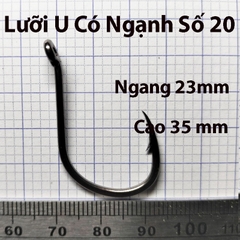 Combo Lưỡi Câu Cắm, Chữ U, Có Ngạnh, Có Khoen chống tuột dây