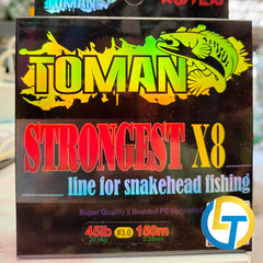 Dù PE Toman X8 150m- Chuyên Dùng Đánh Lure, Tổng Hợp,