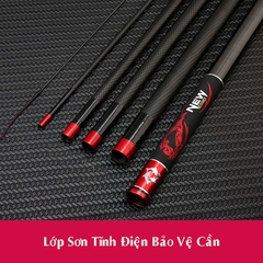 Cần câu tay Xích Long Cacbon Xoắn Cao Cấp Mật Độ Cao (L1 tặng kèm đọt )