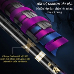 Cần câu Tay Thống Soái Thế Hệ 2 độ cứng 6h - 19i  ( Kèm Đọt Phụ Và Trục 3260 )- BH 1 Năm 1 Lóng Trừ Lóng Gốc