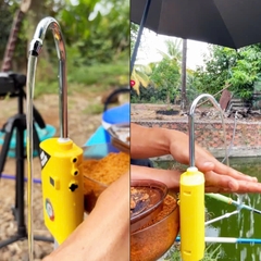 Máy Bơm Nước Rửa Tay, Sục Oxi , Đèn 3 trong 1 Cực Kì Tiện Lợi