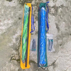 Ô Dù Che Nắng 1m8 đi câu cá, Dù Giọt Nước Và Dù Sọc Dưa Có Khớp Bẻ, kèm chân cắm đát