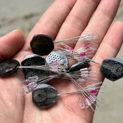 ( 10 Tép ) Hạt Chặn Silicol ( 7+ 2) hạt,  Dành cho dây trục từ 2.0 đến 5.0