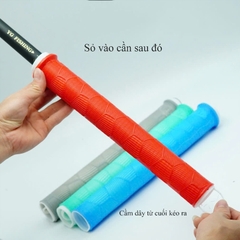 Quấn Cán Cần Câu Màng Co Tự Rút Vân 3D, Bọc Cần Câu Cao Su, Cuấn Cán Cần Tự Rút Có Vòng Chống Trôi Cần, Chống Trơn Trượt