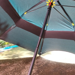 Dù Câu Cá 2 Tầng 2m4 Khung Hợp Kim Siêu Bền, Có Chân Neo Gió