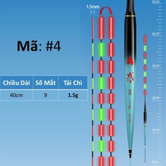 Phao Đài Câu Đêm LF,Chuyên Rô Phi ,  Tải Chì Nhẹ, Tùy chọn cảm biến và không cảm biến, có tặng kèm Pin