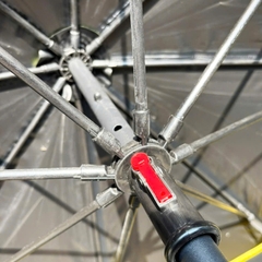 Dù Fun Fishing, Thanh Long Và Lưu Bị,  dù câu cá 2 tầng 2m4 Khung Hợp Kim Cao Cấp, Có Chân Neo Gió