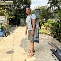 Bao Đựng Cần Vải 3 Ngăn Lớn Kèm 2 Ngăn Phụ, Có Quai Đeo  Size 125x20x17 cm