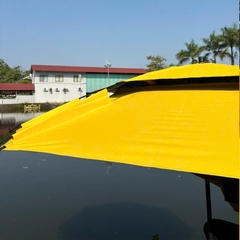 Dù Vàng Fun Fishing dù câu cá 2 tầng 2m4 Khung Hợp Kim Cao Cấp, Có Chân Neo Gió