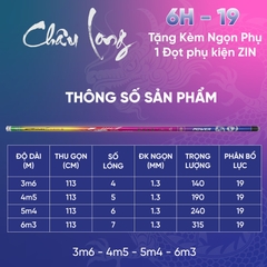 Cần Câu Tay Châu Long ( Tặng Kèm Đọt Rin ) Độ Cứng 6h - 19i