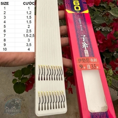 Thẻo Lưỡi Câu Đôi Buộc Sẵn 3260 Có Ngạnh ( Vĩ 10 Cặp )