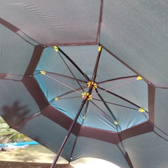 Dù Câu Cá 2 Tầng 2m4 Khung Hợp Kim Siêu Bền, Có Chân Neo Gió