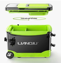 Thùng Câu Đài 36L LianQiu S5, Đầy Đủ Phụ Kiện Đi Kèm, Có Cả Pas Đèn