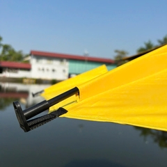 Dù Vàng Fun Fishing dù câu cá 2 tầng 2m4 Khung Hợp Kim Cao Cấp, Có Chân Neo Gió