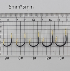 50 Lưỡi Câu thép đen vàng Có Ngạnh