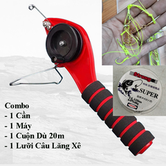 Cần Câu Máy Siêu Ngắn Cán Đỏ ( Bao Gôm Cả Máy ), Câu Lăng Xê, Câu ngâm Chiều Dài chỉ 28cm