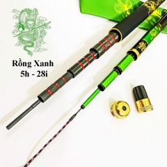 Cần câu tay Rồng Xanh 5h 28i ( Tặng kèm đọt phụ và bộ trục 3260 )