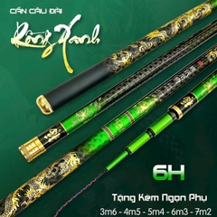 Cần câu tay Rồng Xanh 6h 19i ( Tặng kèm đọt phụ và bộ trục 3260 )