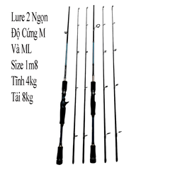 Cần Câu Lure Shimano 2 Ngọn M và ML Dài 1m8