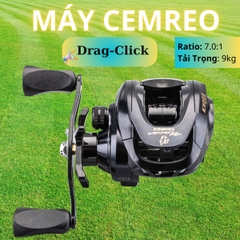 Máy câu cá lure Ngang CEMREO fishing có tiếng drag khi xả spoon Chuyên lure lóc chẽm, Tải cá 9kg