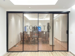 Cửa nhôm Slim mở trượt 4 cánh về 1 phía