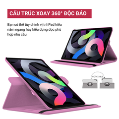 Bao da iPad Xoay 360 độ dành cho iPad Đỏ (N41)