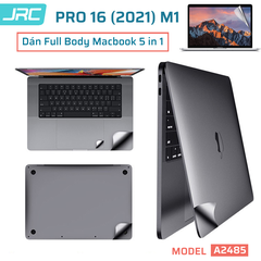 Bộ Dán Macbook Pro 16 inch M1/MAX Full 5 IN 1 JRC