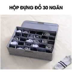 Hộp đựng đồ lót 30 ngăn có nắp đậy khóa kéo chống ẩm chống bụi LH-3344