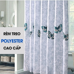 Rèm treo nhà tắm khách sản motel vải Poliester cao cấp Bươm Bướm