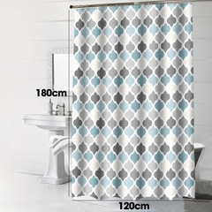 Rèm treo nhà tắm, màn che phòng tắm vải Poliester chống thấm cao cấp họa tiết Lồng Đèn Nhiều Màu Sắc