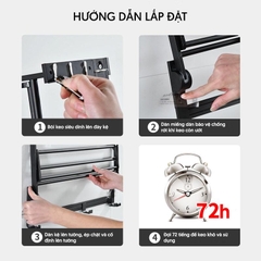 Giá treo khăn đa năng nhôm anod cao cấp SQ-6299