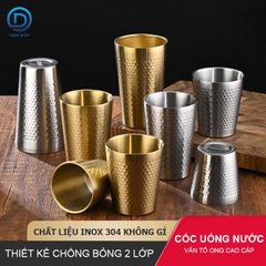 Cốc nước uống bia, cafe, uống trà chuẩn inox 304 2 lớp