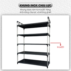 Kệ giày dép nhiều tầng khung inox chịu lực LD-3545