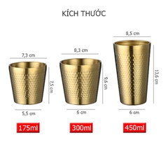 Cốc nước uống bia, cafe, uống trà chuẩn inox 304 2 lớp