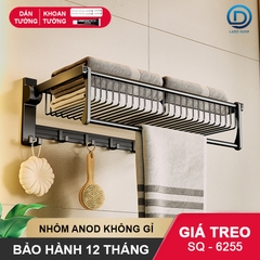 Giá kệ treo khăn đa năng nhôm anod SQ-6255