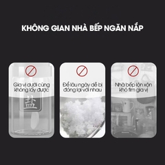 Hủ gia vị thủy tinh 350ml có thể điều chỉnh độ dài của muỗng TLG042-1