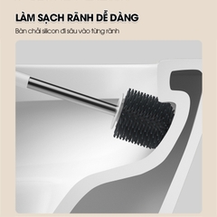 Cọ chà bồn cầu toilet đầu silicon LD-8101