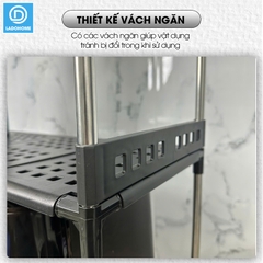 Kệ nhà bếp, kệ để đồ gia dụng nồi cơm điện, lò vi sóng, nồi chiên không dầu LD-3642, khung inox không rỉ chịu tải lớn