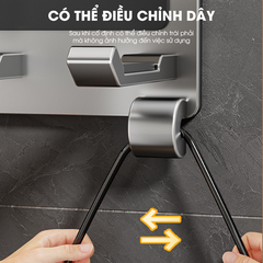 Giá treo máy sáy tóc chống trộm dán tường LD-7706 nhôm hợp kim không rỉ