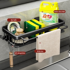 Kệ treo bồn rửa chén, kệ để nước rửa chén giẻ rửa bát nhà bếp LH-2232 Nhôm Anod không rỉ
