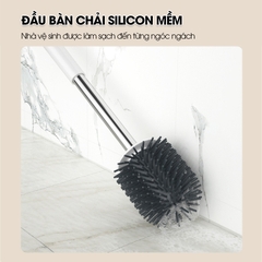 Cọ chà bồn cầu toilet đầu silicon LD-8101