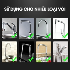 Đầu vòi cổ dài tăng áp 3 cấp độ gắng vòi rửa chén, dễ dàng xoay đến mọi ngóc ngách của bồn rửa