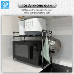 Kệ nhà bếp, kệ để đồ gia dụng nồi cơm điện, lò vi sóng, nồi chiên không dầu LD-3642, khung inox không rỉ chịu tải lớn