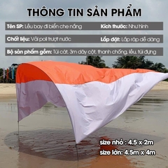 Lều bay đi biển che nắng, lều dã ngoại tắm biển gấp gọn