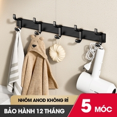 Móc treo dán tường treo quần áo, túi sách, vật dụng trong nhà RX04 Nhôm Anod không rỉ