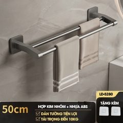 Giá treo khăn nhà tắm LD-5280 hợp kim nhôm không rỉ