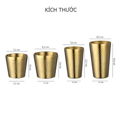 Cốc nước uống bia, cafe, uống trà chuẩn inox 304 2 lớp