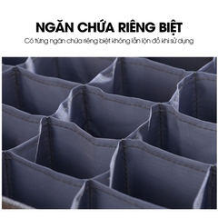 Hộp đựng đồ lót 30 ngăn có nắp đậy khóa kéo chống ẩm chống bụi LH-3344
