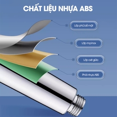 Bộ vòi sen tăng áp 4 chế độ SQ-9002 nhựa ABS + kèm lõi lọc, ống nối 1.5m và giá đỡ