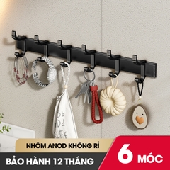 Móc treo dán tường treo quần áo, túi sách, vật dụng trong nhà RX04 Nhôm Anod không rỉ